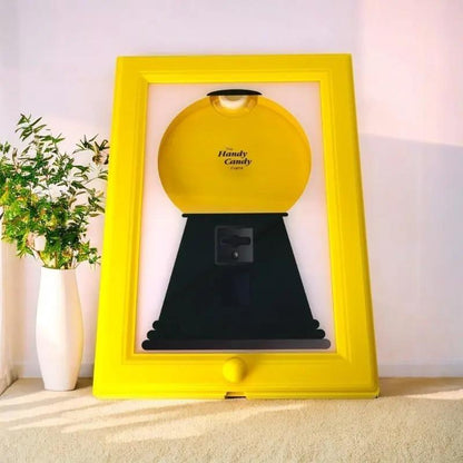 Candy Dispenser Wall Mount Vintage Frame & Child-Safe Knob