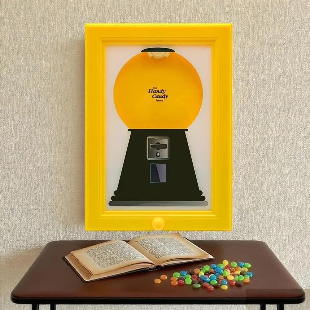 Candy Dispenser Wall Mount Vintage Frame & Child-Safe Knob