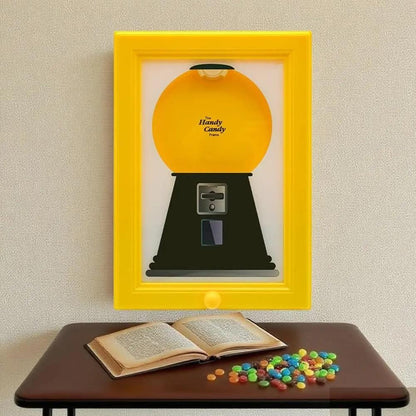 Candy Dispenser Wall Mount Vintage Frame & Child-Safe Knob