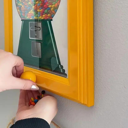 Candy Dispenser Wall Mount Vintage Frame & Child-Safe Knob