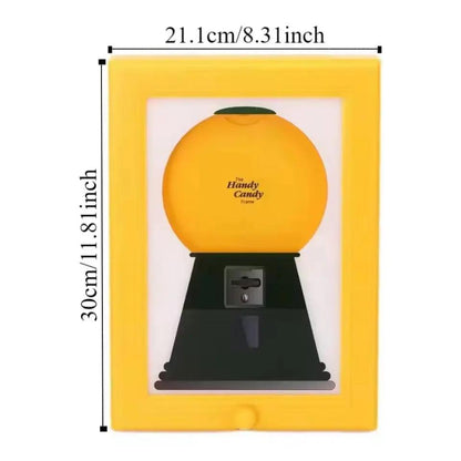 Candy Dispenser Wall Mount Vintage Frame & Child-Safe Knob