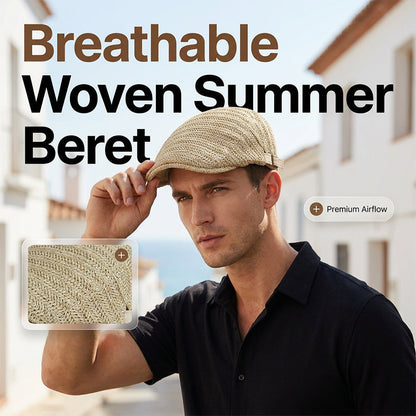 Cap Breathable Herringbone Adjustable Fit UV Protection