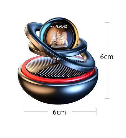 Car Air Freshener Solar-Powered 360 Degree Rotating Scent Stone