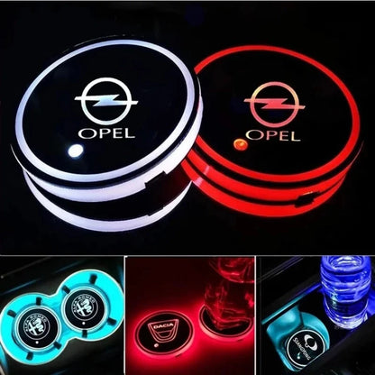 Car Coaster Set LED Lighting Motion-Activated USB-Rechargeable