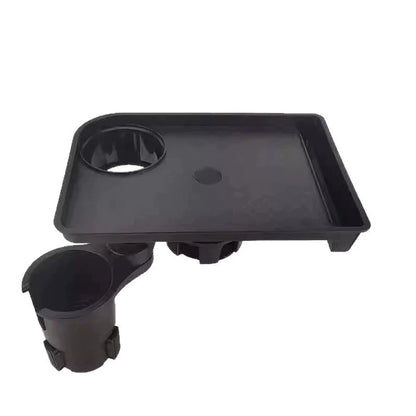 Car Cup Holder Tray 360° Adjustable With Extra Cup Holder