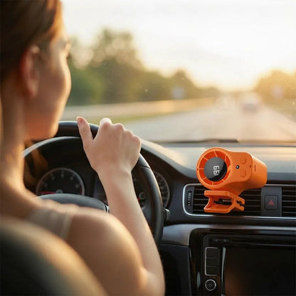 Car Fan Clamp Mount USB Rechargeable 3-Speed