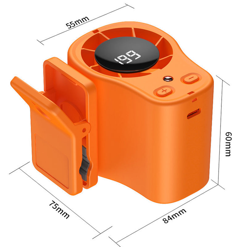 Car Fan Clamp Mount USB Rechargeable 3-Speed