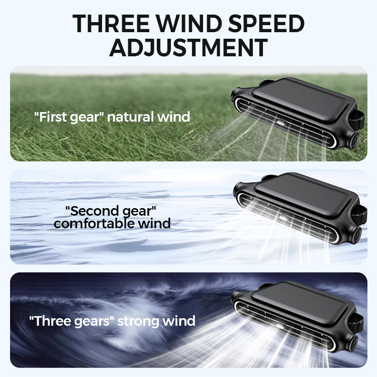 Car Headrest Fan Dual Turbine Adjustable Nozzle Rechargeable