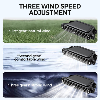 Car Headrest Fan Dual Turbine Adjustable Nozzle Rechargeable
