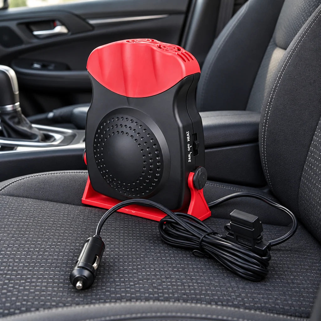Car Heater 12V Heat & Fan Modes 180° Rotating Base