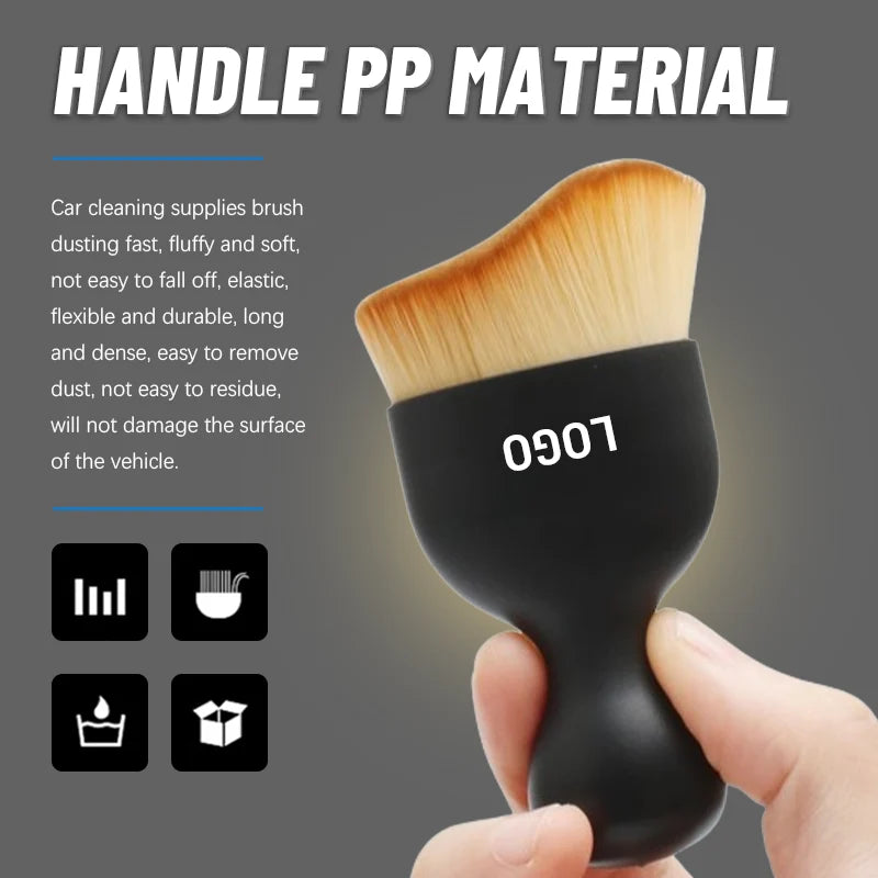 Car Interior Cleaning Brush Soft Bristles Non-Slip Handle