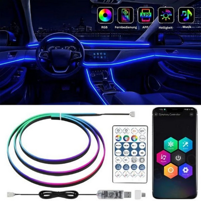 Car Interior LED Strip App-Controlled RGB Self-Adhesive