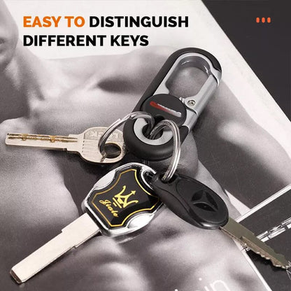 Car Keychain Double-Ring Zinc Alloy & Stainless Steel