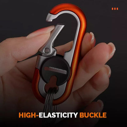 Car Keychain Double-Ring Zinc Alloy & Stainless Steel