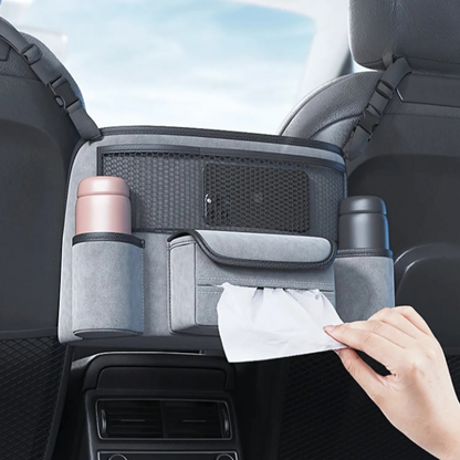 Car Organizer Multi-Compartment Cup & Phone Pockets