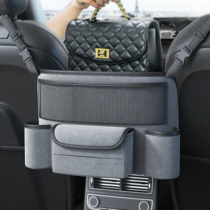 Car Organizer Multi-Compartment Cup & Phone Pockets