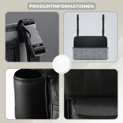 Car Organizer Multi-Compartment Cup & Phone Pockets