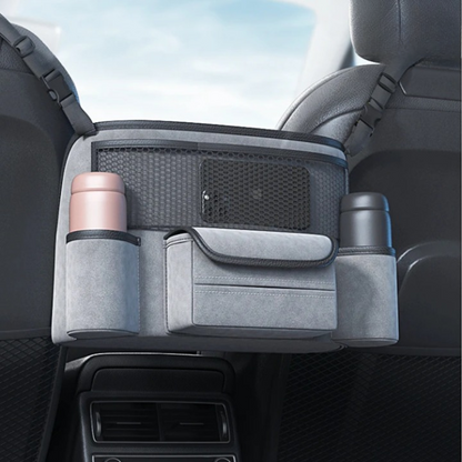 Car Organizer Multi-Compartment Cup & Phone Pockets