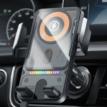 Car Phone Mount Automatic Rotation 15W Wireless Charging
