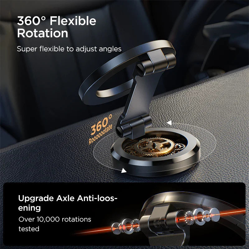 Car Phone Mount Magnetic Foldable 360 Degree Rotation