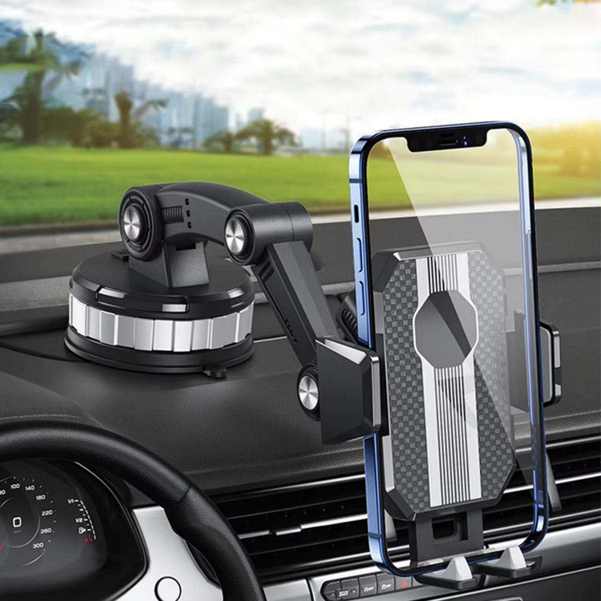 Car Phone Mount Strong Suction 360° Rotation
