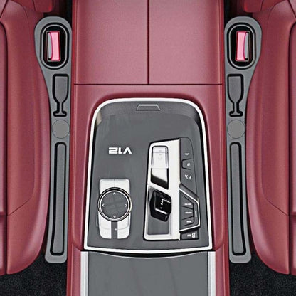Car Seat Gap Filler PU Leather Storage Pockets