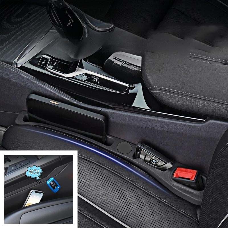Car Seat Gap Filler PU Leather Storage Pockets