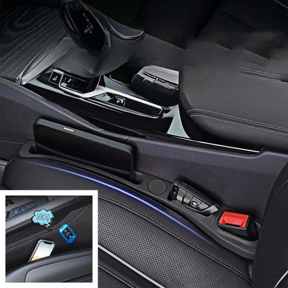 Car Seat Gap Filler PU Leather Storage Pockets