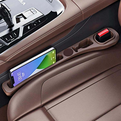 Car Seat Gap Filler PU Leather Storage Pockets