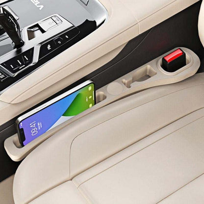Car Seat Gap Filler PU Leather Storage Pockets