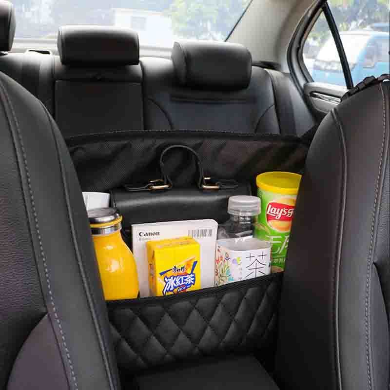 Car Seat Organizer Center Console Tool-Free Durable Textile