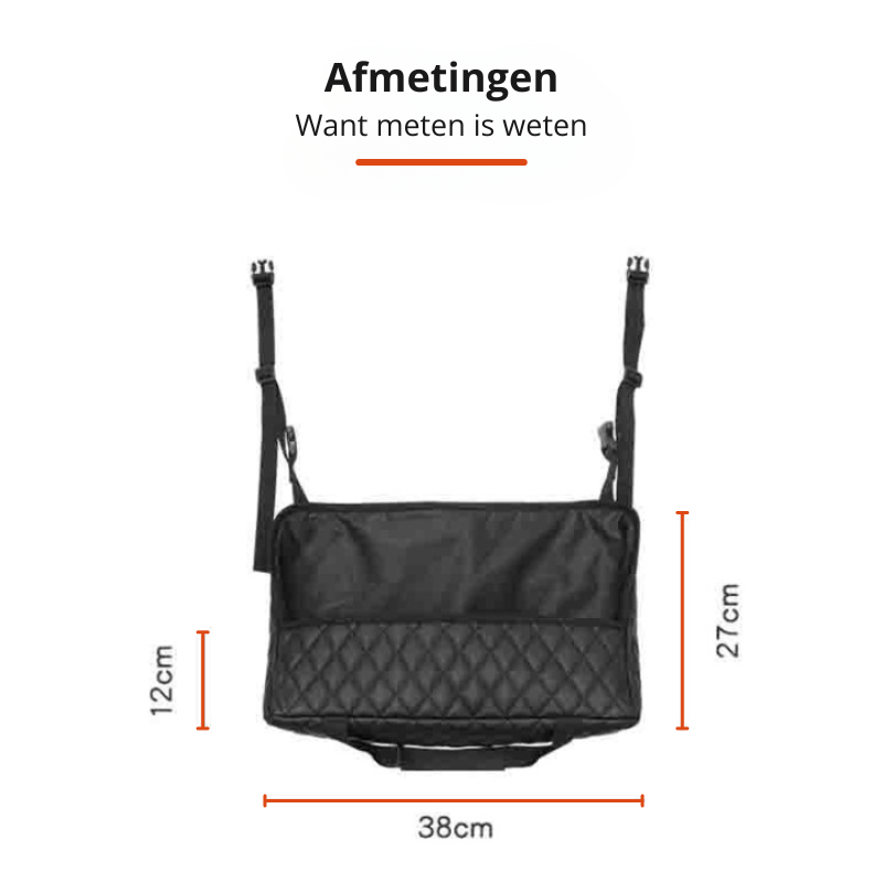 Car Seat Organizer Center Console Tool-Free Durable Textile