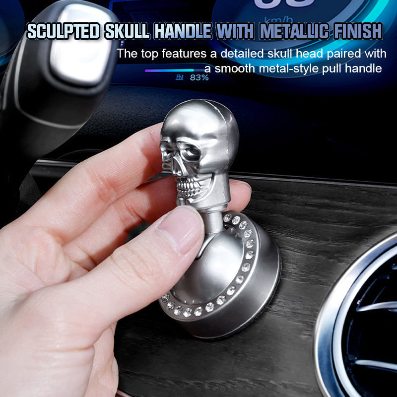 Car Start Button Cover 3D Skull Rhinestone Adhesive Mount