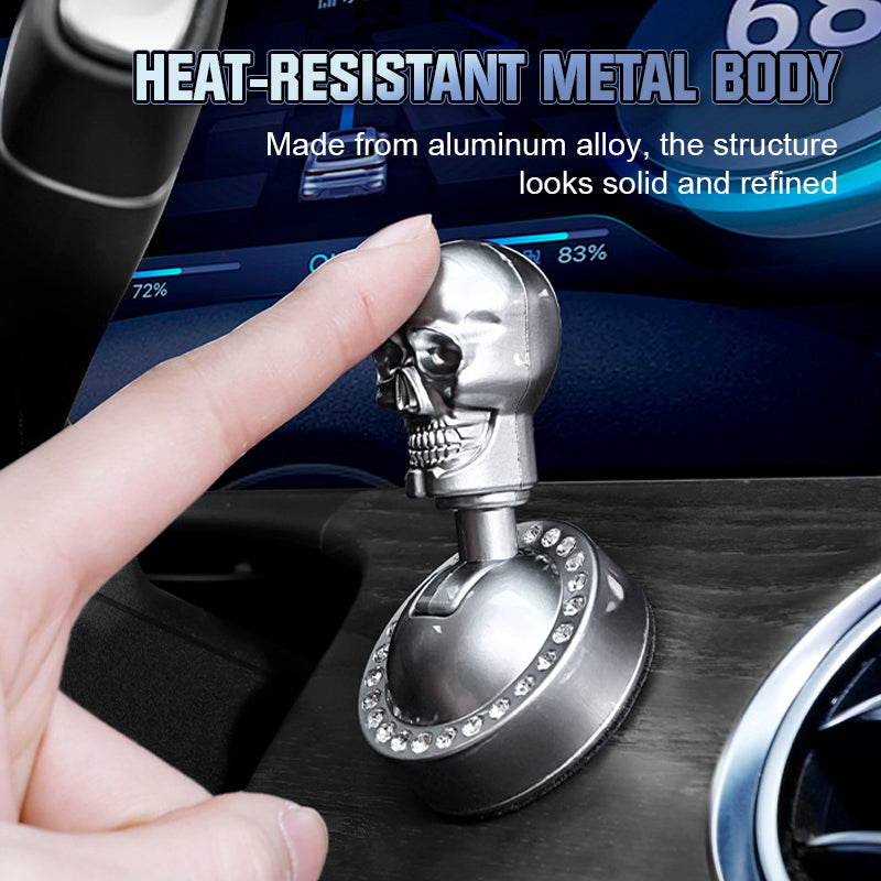 Car Start Button Cover 3D Skull Rhinestone Adhesive Mount