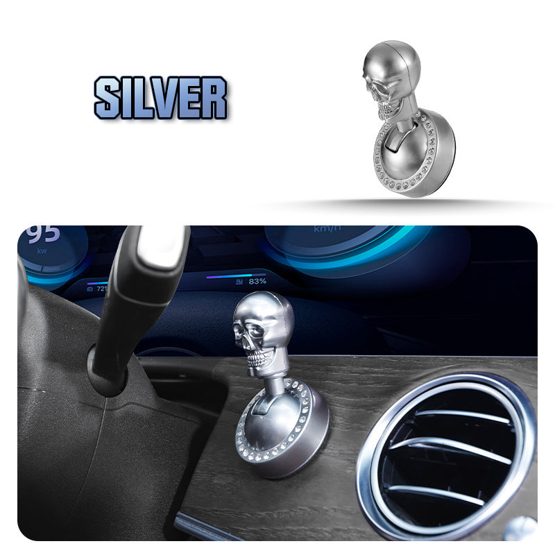 Car Start Button Cover 3D Skull Rhinestone Adhesive Mount