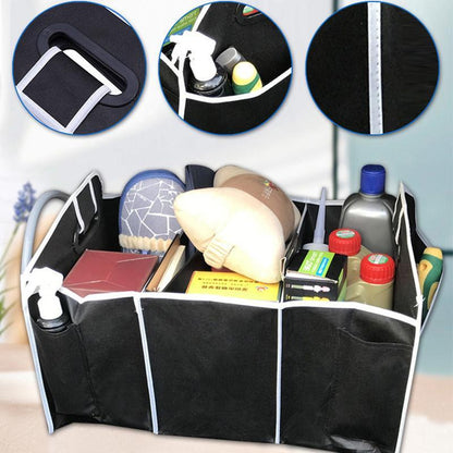 Car Trunk Organizer Foldable 3-Compartment Waterproof