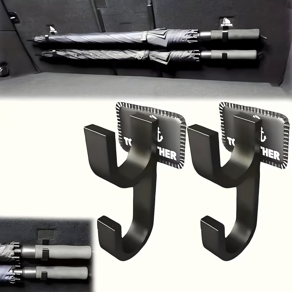 Car Umbrella Holder Universal Headrest Clip Keeps Interior Dry