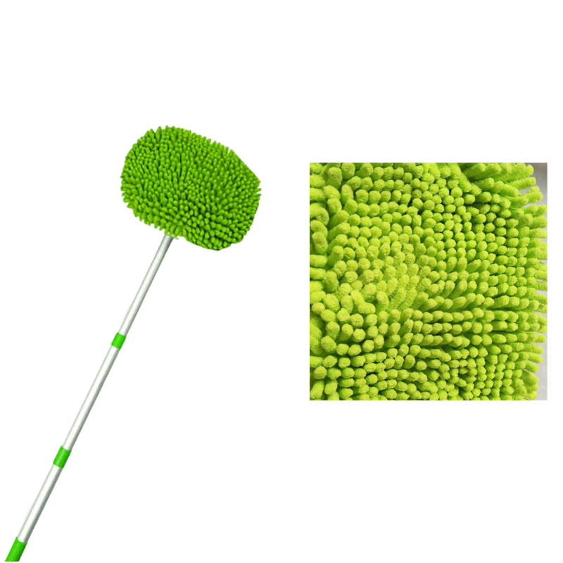 Car Wash Brush Telescopic Handle Rotating Microfiber Head