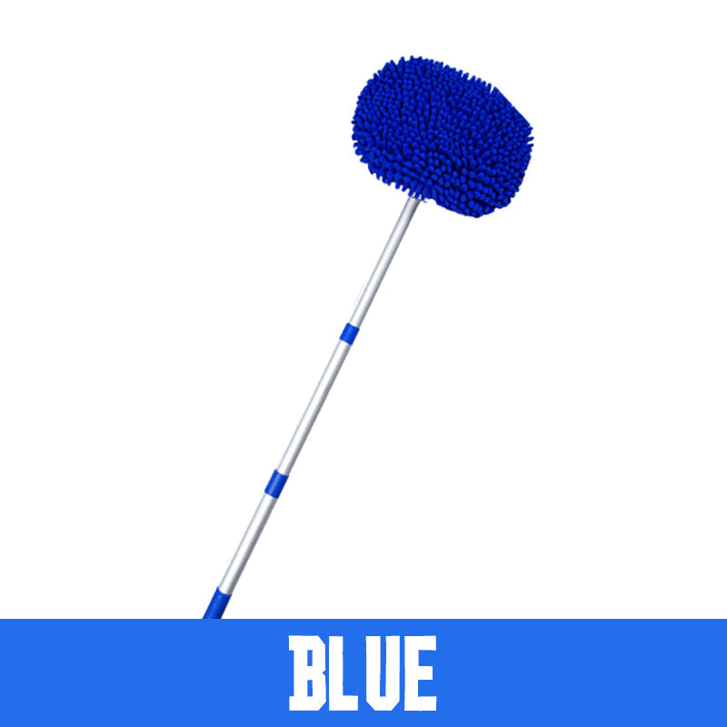Car Wash Brush Telescopic Handle Rotating Microfiber Head