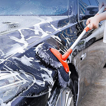 Car Wash Mop Telescopic Aluminum Double Head Scratch-Free Microfiber