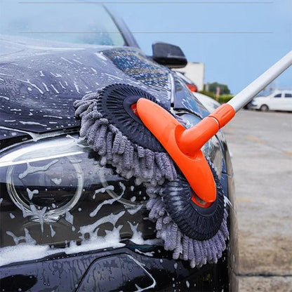 Car Wash Mop Telescopic Aluminum Double Head Scratch-Free Microfiber