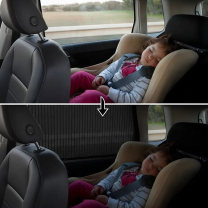 Car Window Sunshade Magnetic Polyester 2-Piece Set