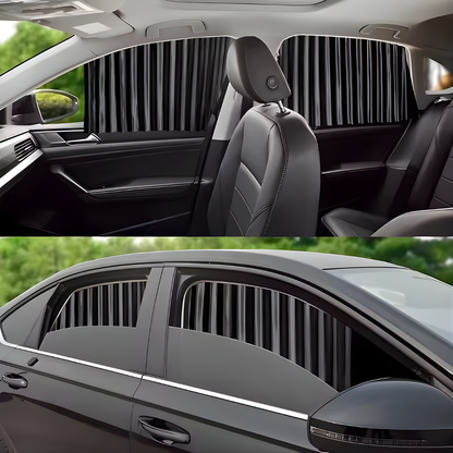 Car Window Sunshade Magnetic Polyester 2-Piece Set