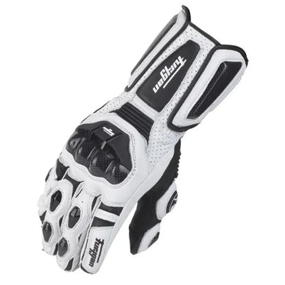 Carbon Motorcycle Gloves for Men | Windproof & Waterproof | Genuine Leather | Touchscreen Compatible | Ideal for Summer & Winter