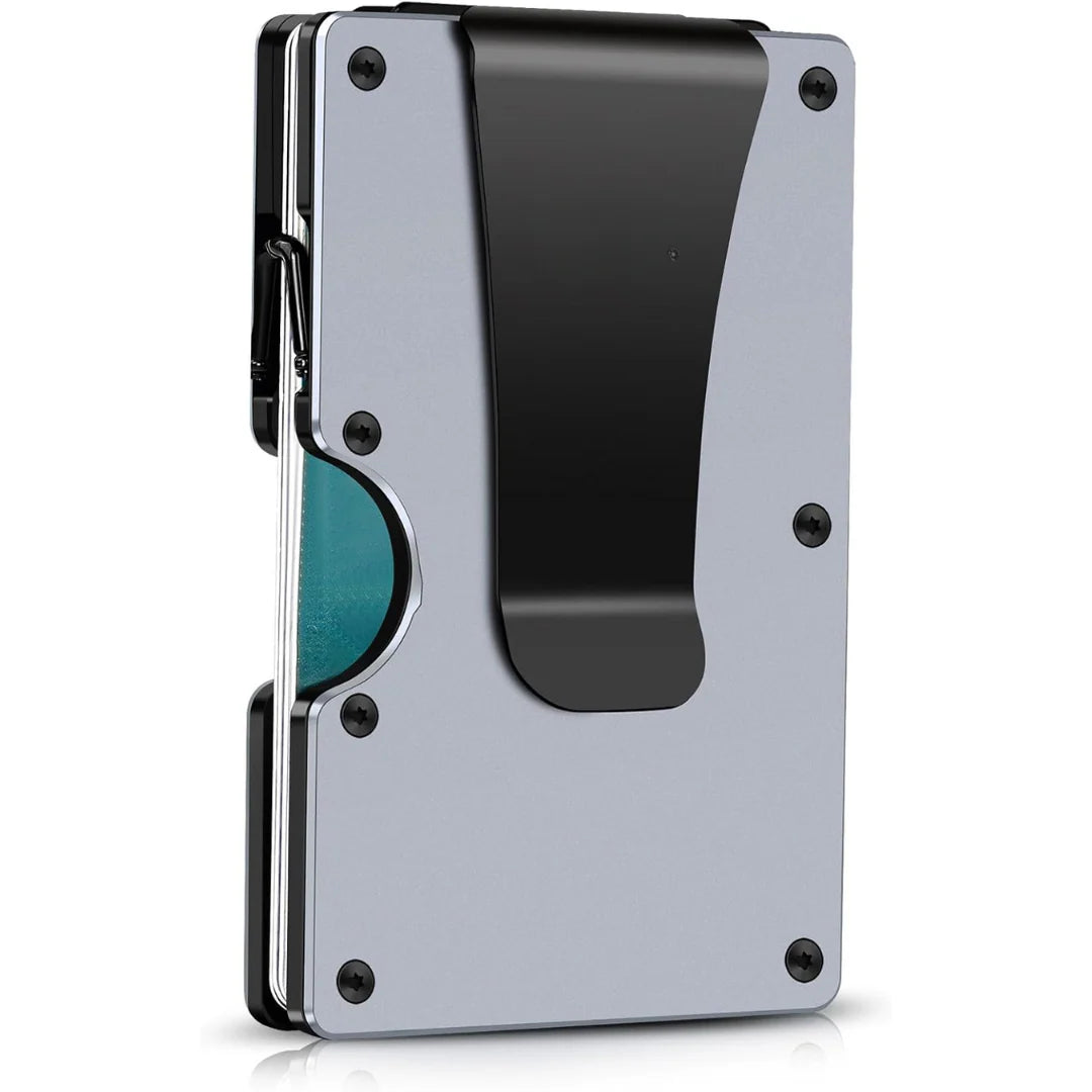 Card Holder Wallet Aluminum Frame RFID Protection Money Clip