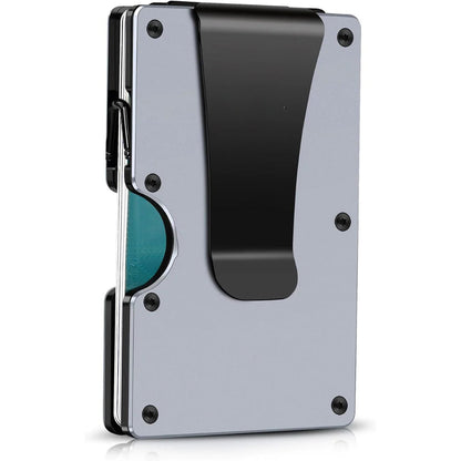 Card Holder Wallet Aluminum Frame RFID Protection Money Clip