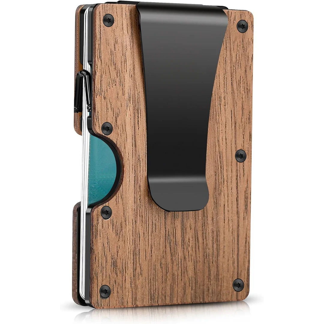 Card Holder Wallet Aluminum Frame RFID Protection Money Clip