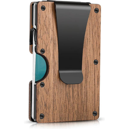 Card Holder Wallet Aluminum Frame RFID Protection Money Clip