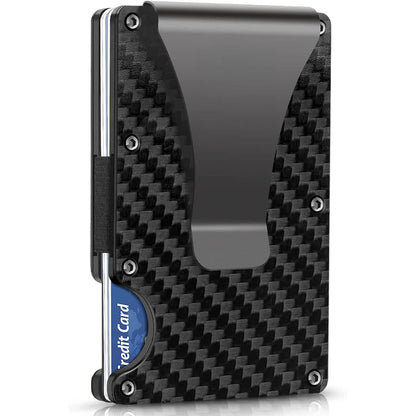 Card Holder Wallet Aluminum Frame RFID Protection Money Clip