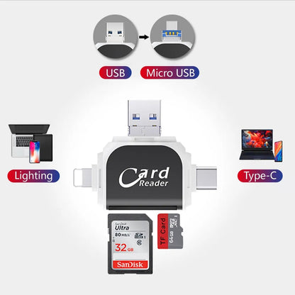 Card Reader 4-in-1 SD/MicroSD Plug & Play